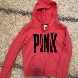 PINK hooded zip up